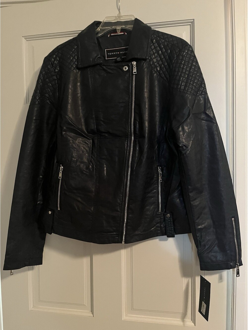 Tommy Hilfiger Womens Size M Faux Leather Jacket
